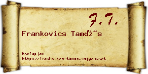 Frankovics Tamás névjegykártya