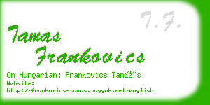 tamas frankovics business card